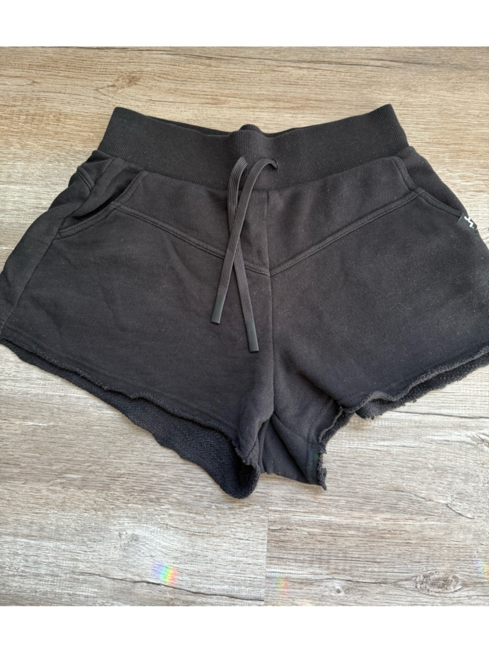 Joy Lab Black Women's Drawstring Casual Shorts Comfy Lounge Shorts Cotton Size S - Picture 2 of 8